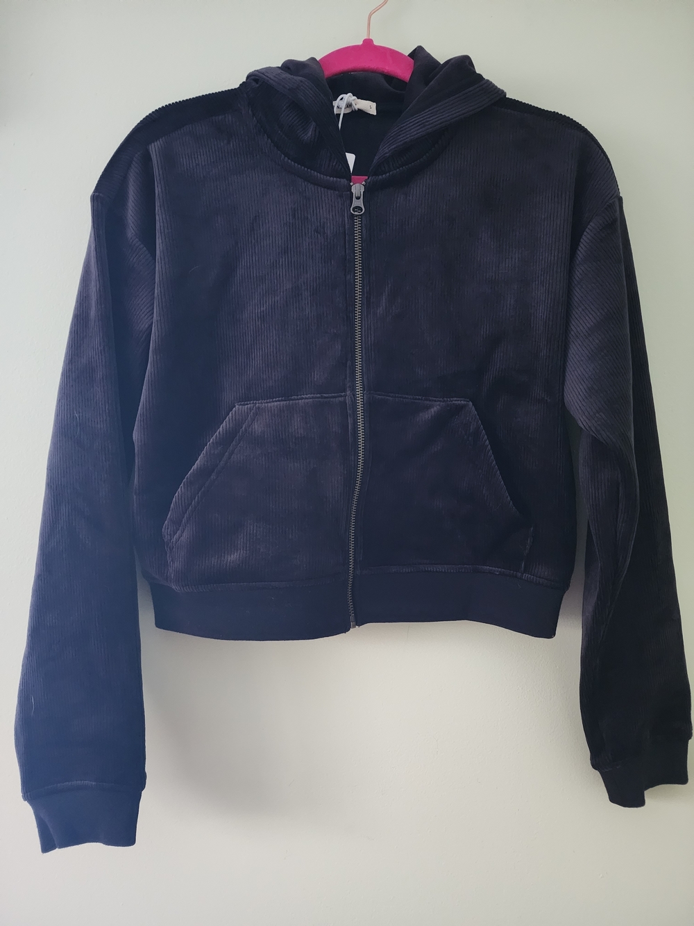 Marine Layer Black Corduroy Zip Hoodie Jacket - Women
